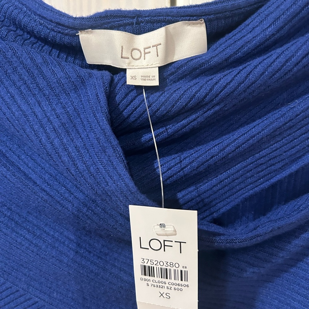 LOFT Ribbed Off Shoulder Sweater - Picture 2 of 3